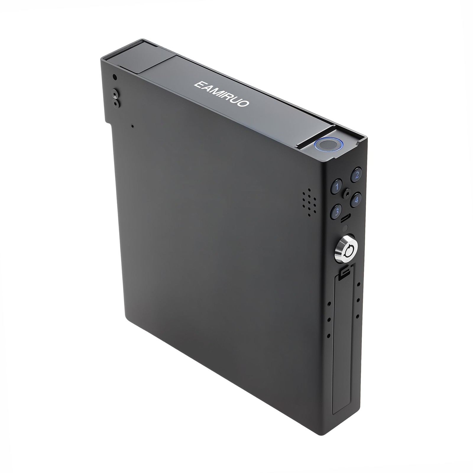 EAMIRUO Car Gun Safe - Quick Access Vehicle 8.7 x 1.77 x 9.3 inches, Black