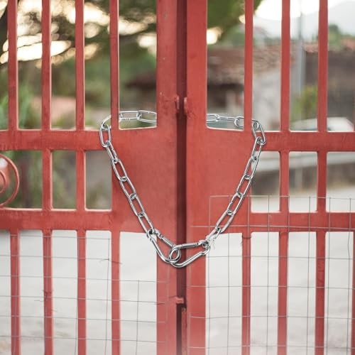 Gate Chain Lock, 20 Inch Stainless Steel Gate Link Chain Lock with Both-Ended