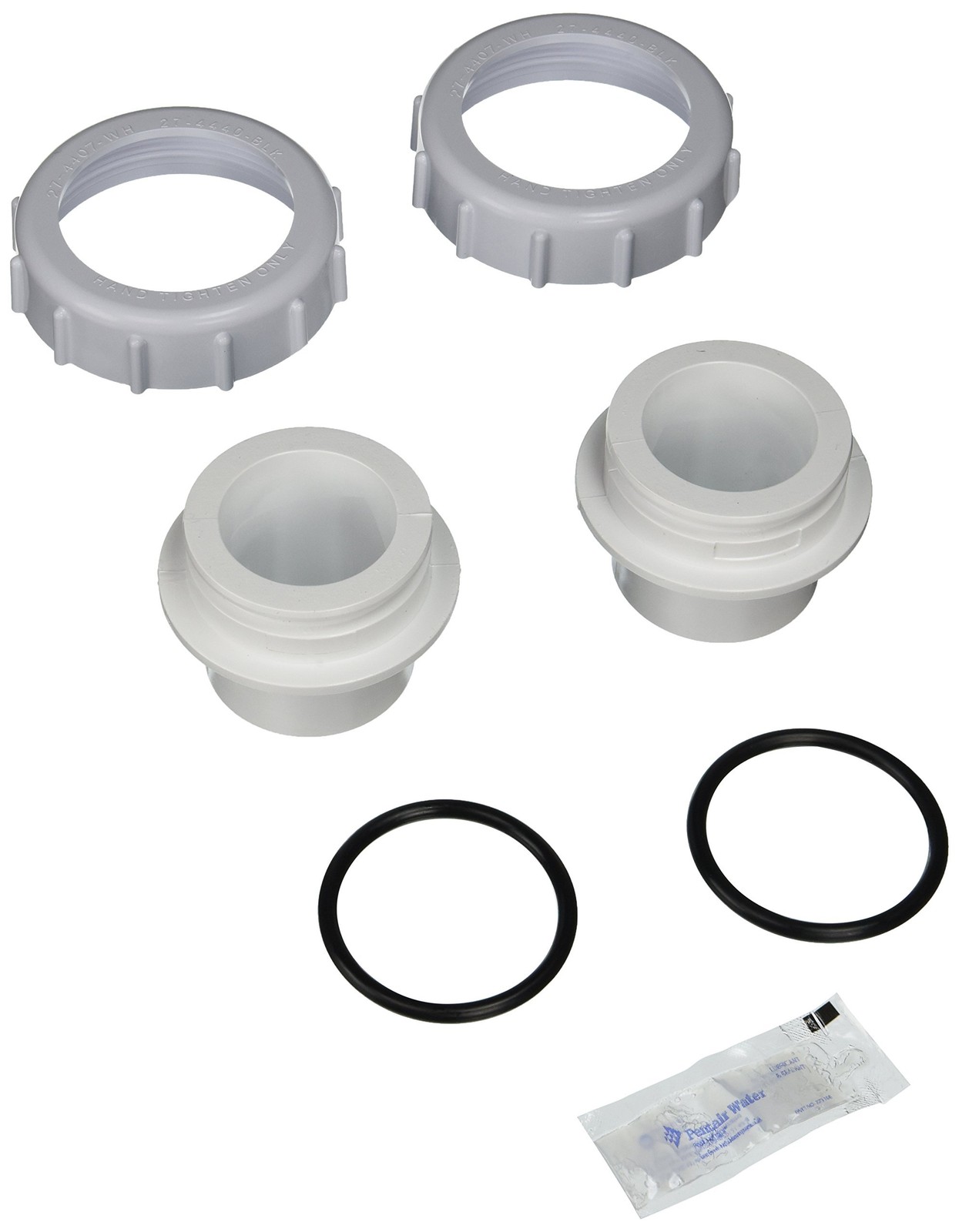 Pentair 271096 White Bulkhead Union Replacement Set Pool and Spa Filter