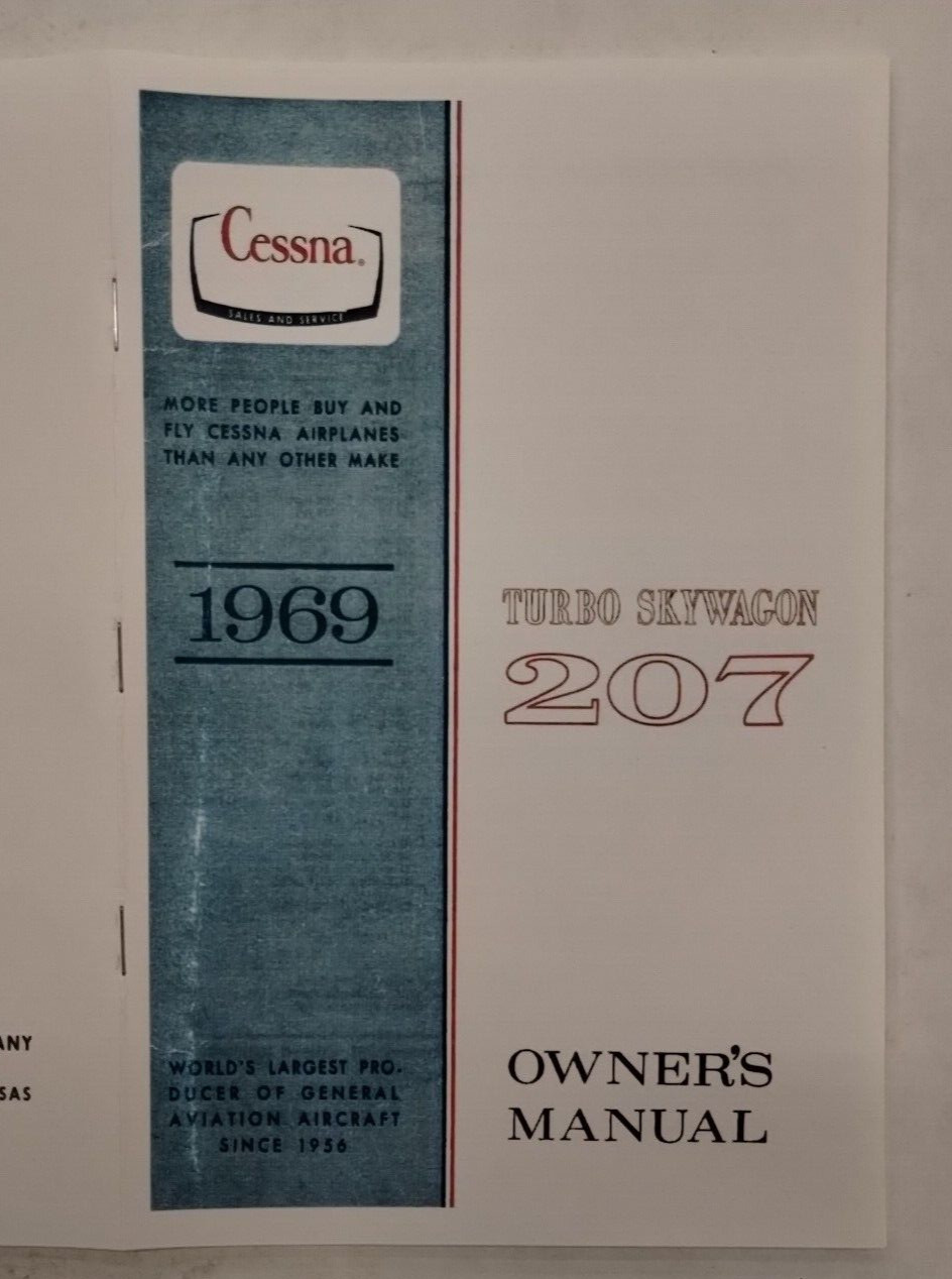 Cessna 1969 Model T207 Turbo Skywagon Owner's Manual-Reproduction