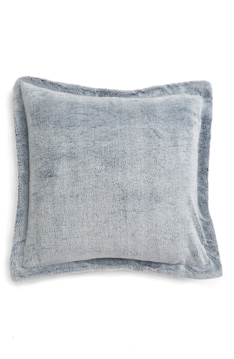 Pem America 165750 Home Bedding 'Frosted Euro Fleece Blue Square Sham
