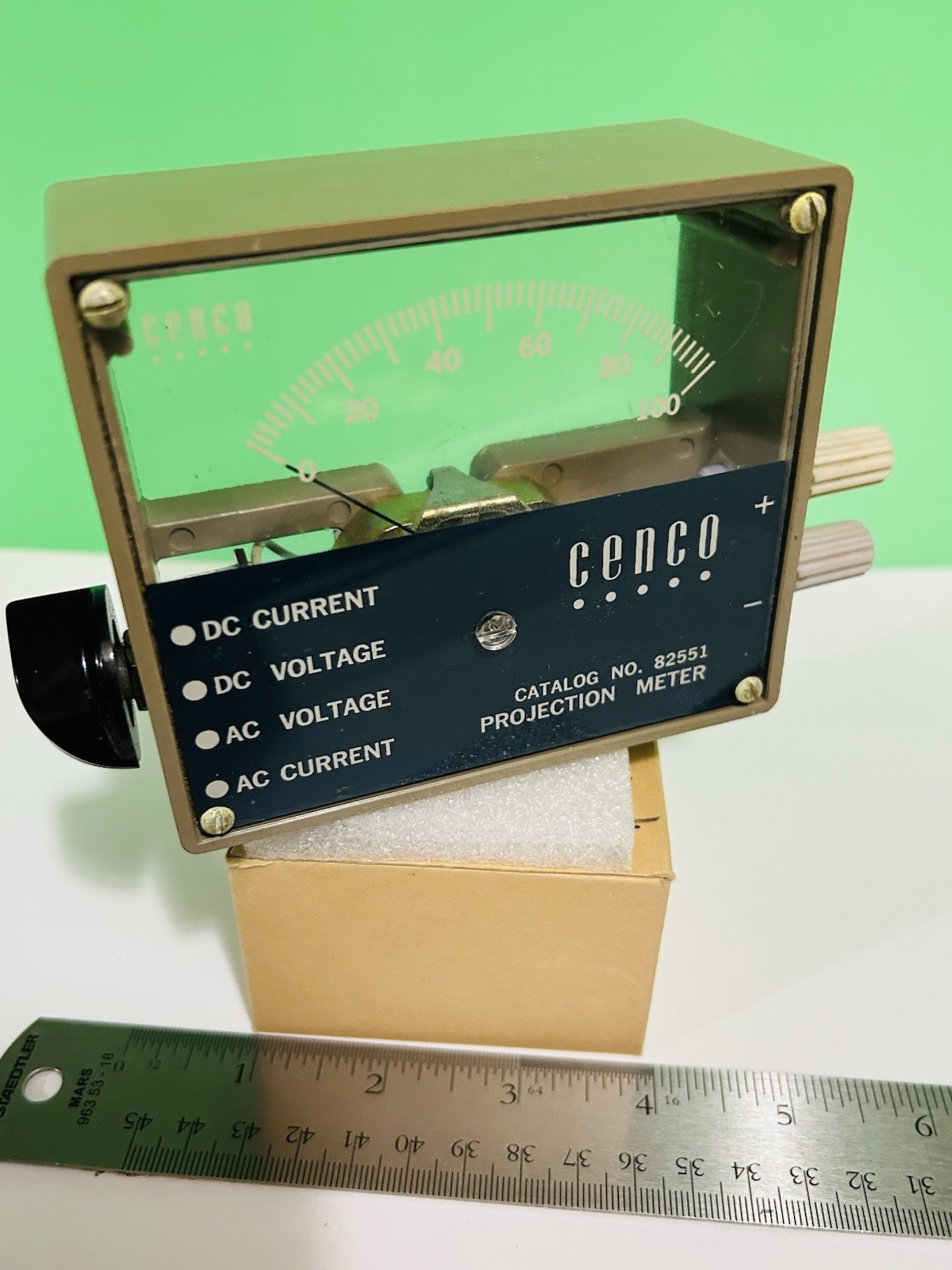 Cenco Projection Analog Panel Meter 82551 AC/DC Current & Voltage