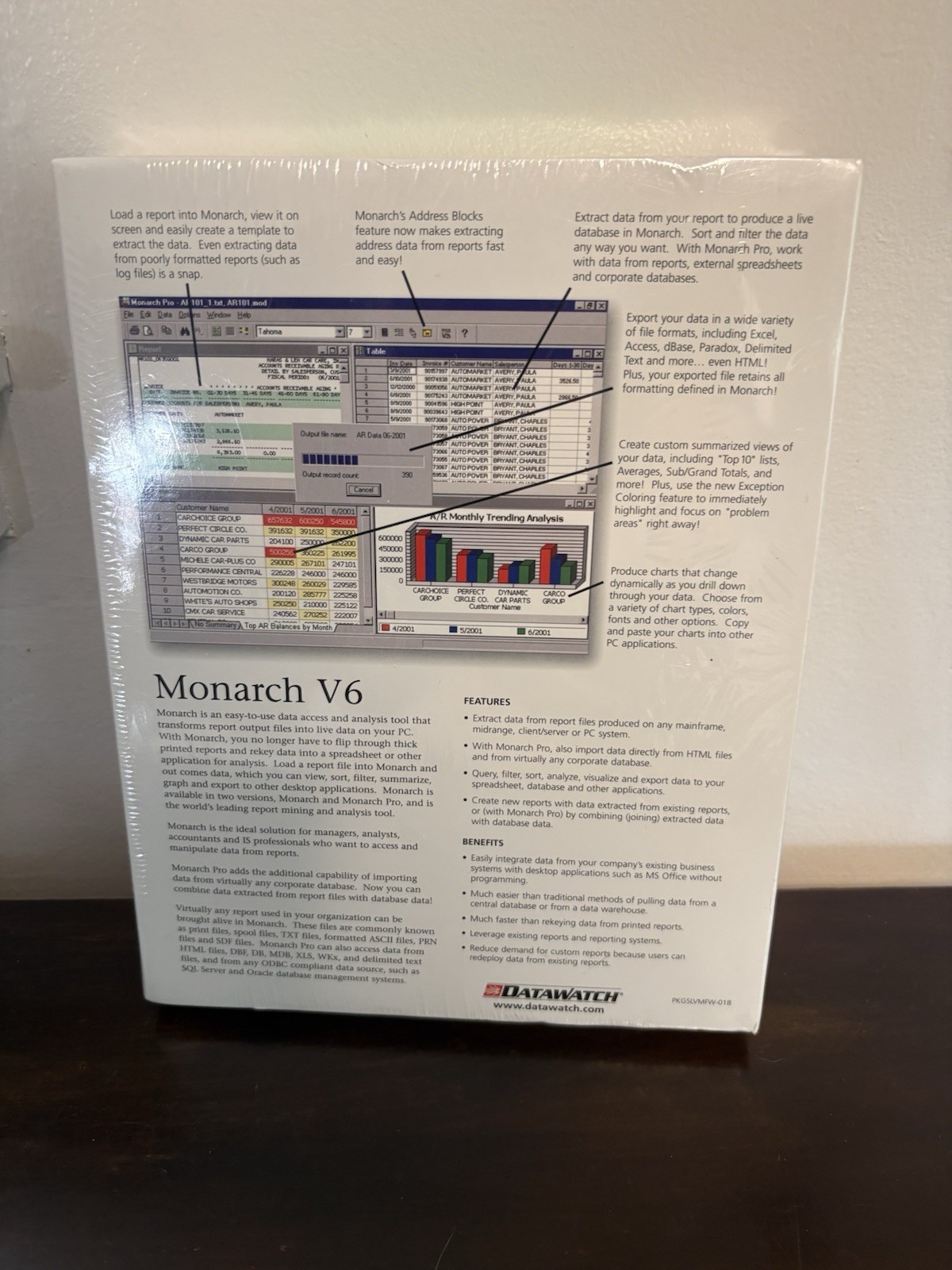 Monarch V6.0 Software New in Box, Sealed - produced by Datawatch