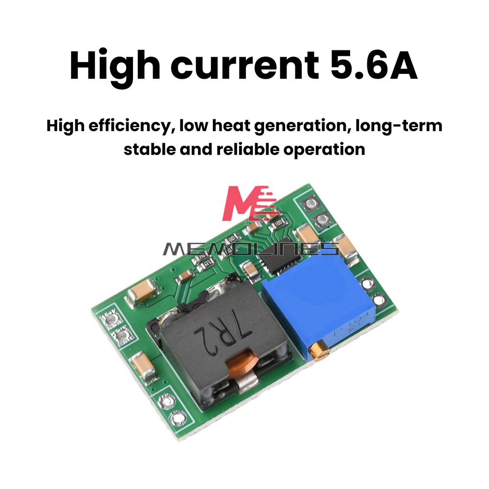 DC-DC Adjustable Step-Down Power Supply Module 4.5~36V to 5V/12V/24V 5.6A Max