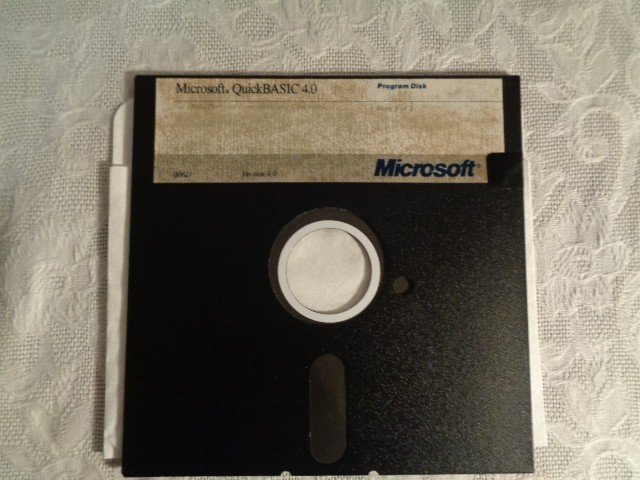 Vintage Software Microsoft Quick Basic 4.0 - 5.25 Disk - Untested