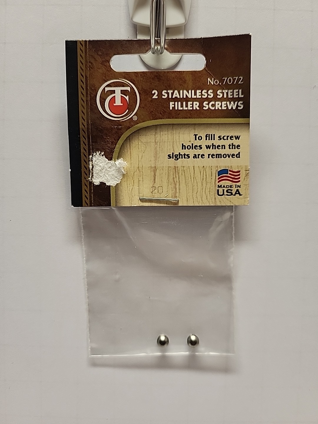 THOMPSON CENTER T/C STAINLESS STEEL FILLER SCREWS 2PK. #7072