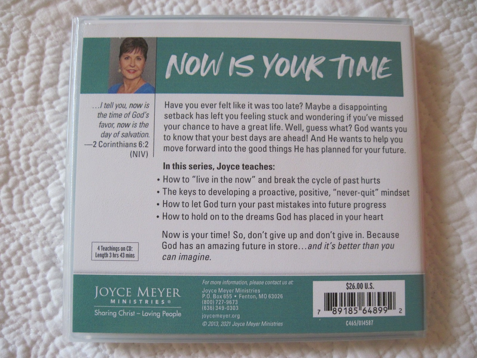 "Now Is Your Time" Joyce Meyer 4-Disc CD Teaching Set NEW!