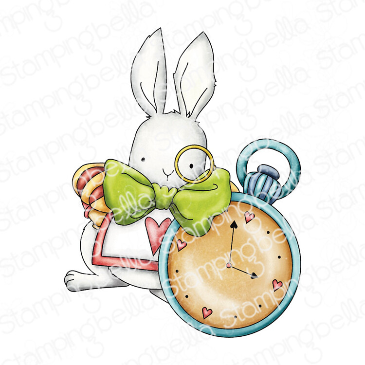 TINY TOWNIE WONDERLAND WHITE RABBIT-Stamping Bella Rubber Stamp-Craft-Alice in