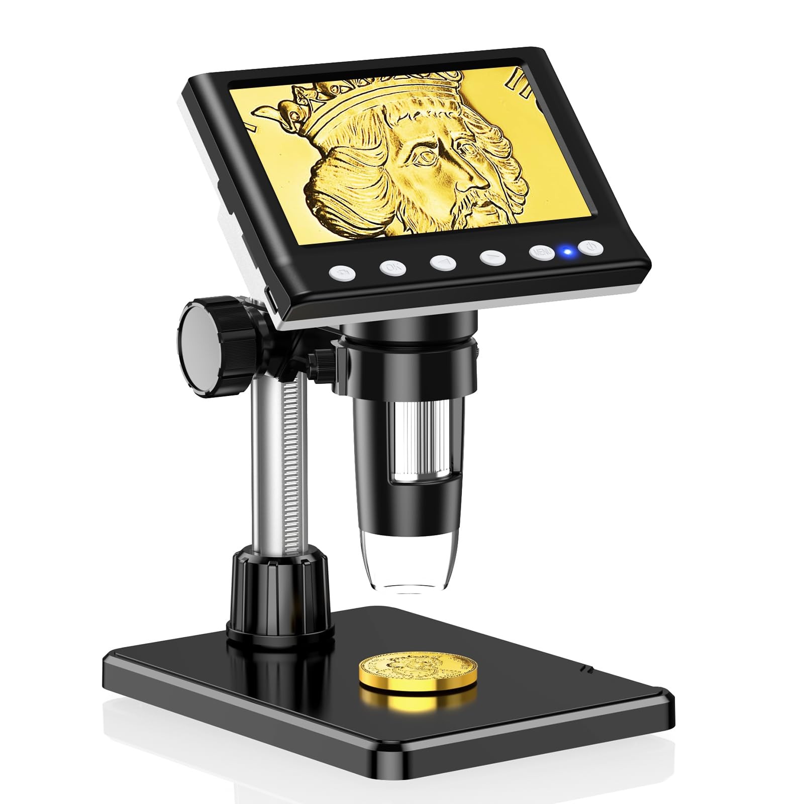 4.3" Coin Microscope Digital Microscope for Collectors 1980P HD Error Coin Ma...