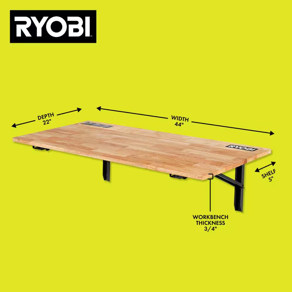 Stowaway Wall Mounted Folding Workbench Table