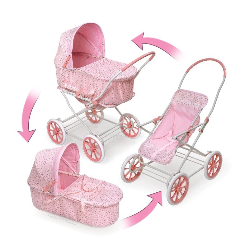 3-in-1 Convertible Doll Pram Stroller Carrier 18 Inch Dolls Toy Accessory New