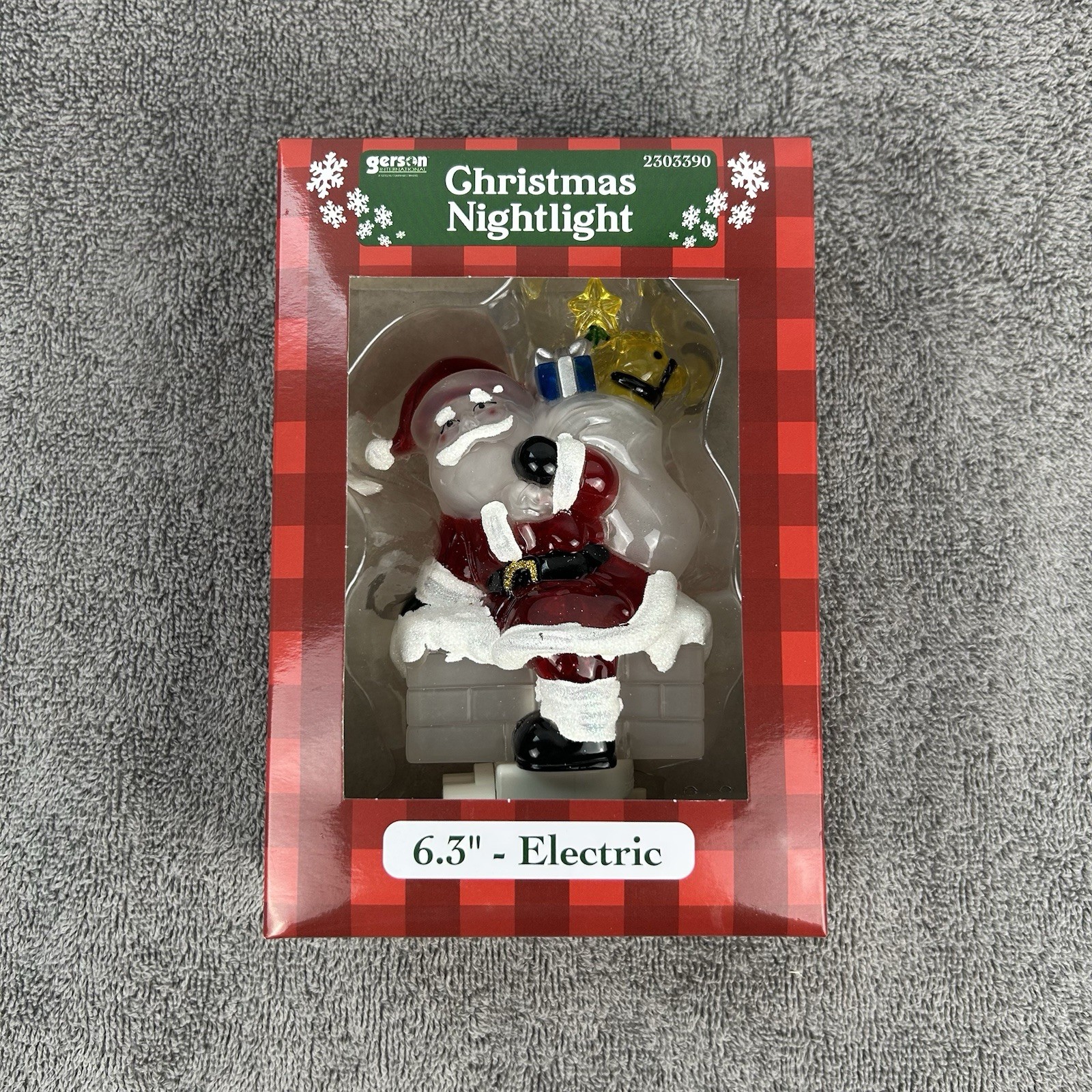 Christmas Night Light Santa with ON/Off Switch Wall Plug In
