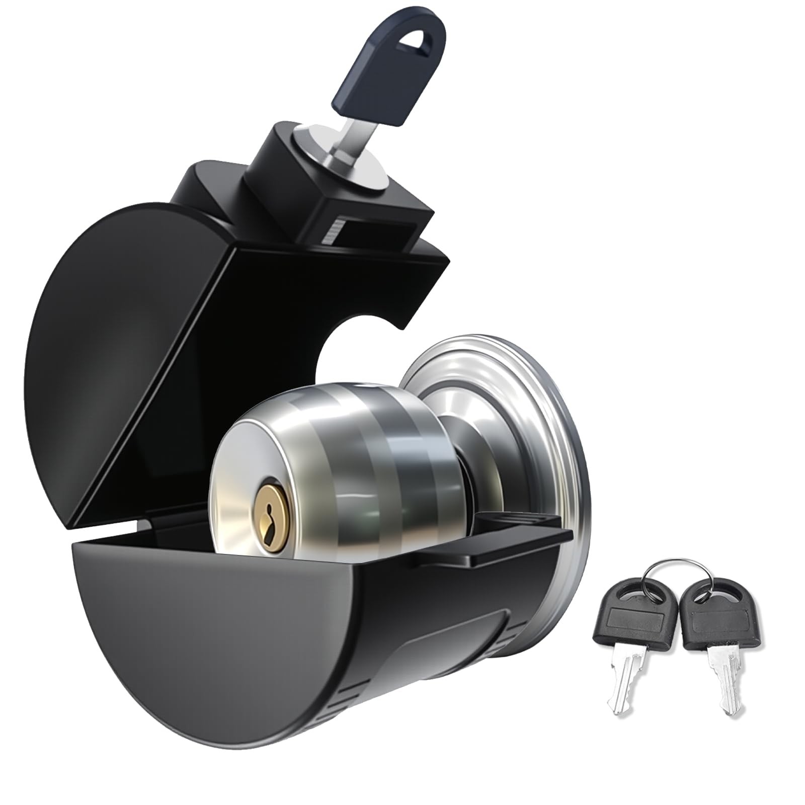 Proof Door Knob Cover Lock – Prevents Turning of Door Knob and Access to Keyh...