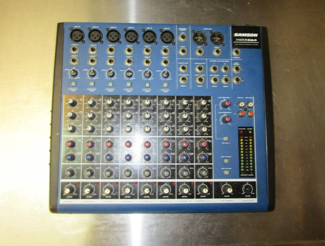 Samson MDR1064 10-channel Audio Mixer MDR 1064 Tested
