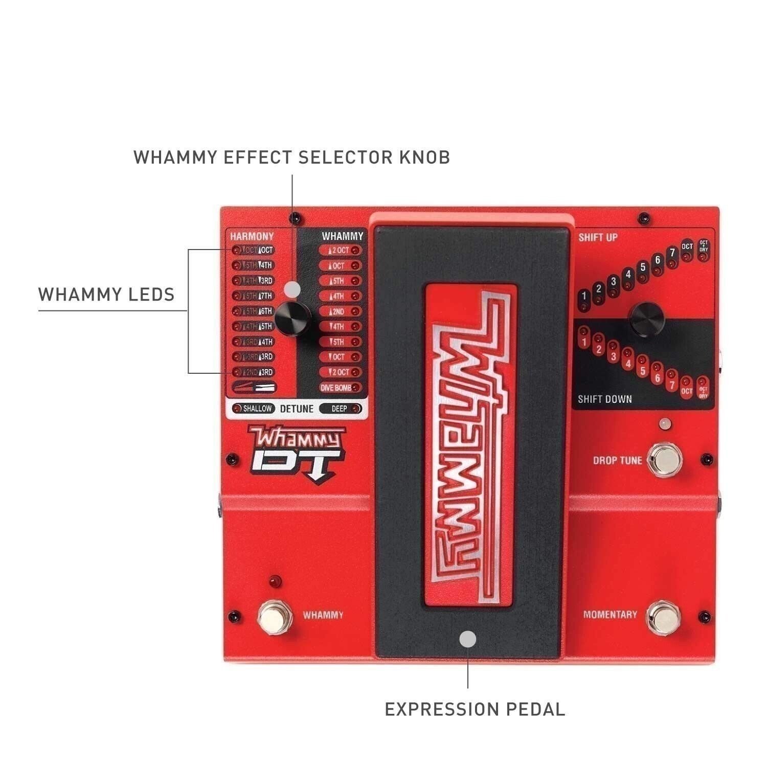 DigiTech Whammydtv-01 DT Drop Tune Guitar Effects Pedal -OPEN BOX
