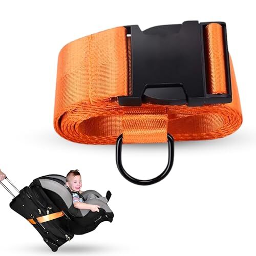 Car Seat Travel Belt to Suitcase - Car Seat Travel Strap with Heavy Duty Metal