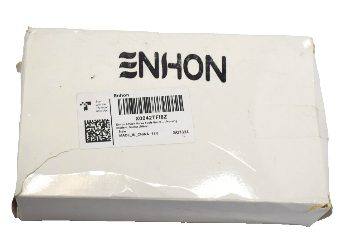 Enhon 6 Pack Nurse Tools Set Rechargeable LED Pen Lights w/ Two Sources