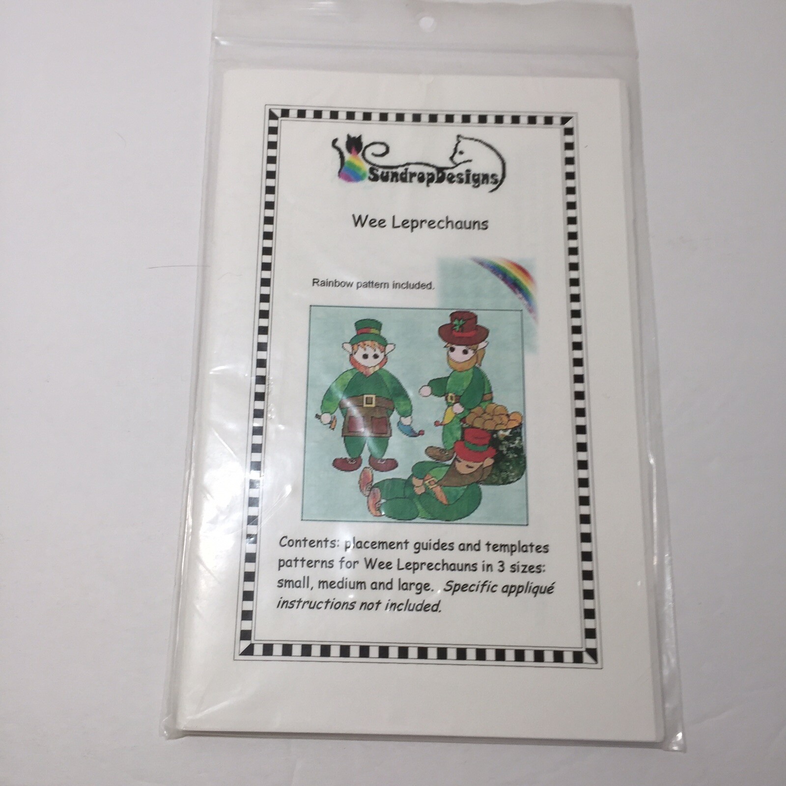 Wee Leprechauns Applique Pattern Sundrop Designs