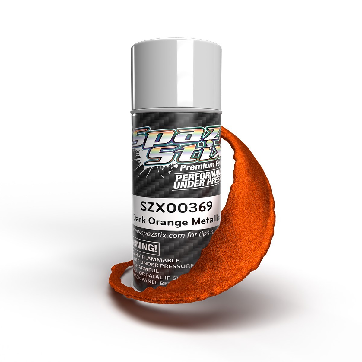 Spaz Stix SZX00369  Dark Orange Metallic Aerosol Paint, 3.5oz RC Lexan Body