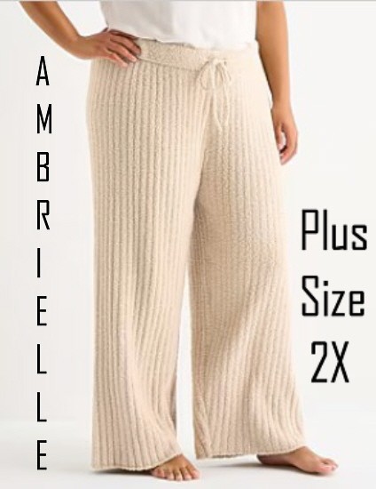 Ambrielle "Womens Plus" Pajama Pants - Size 2X - (New with Tags Retail  $59.00)