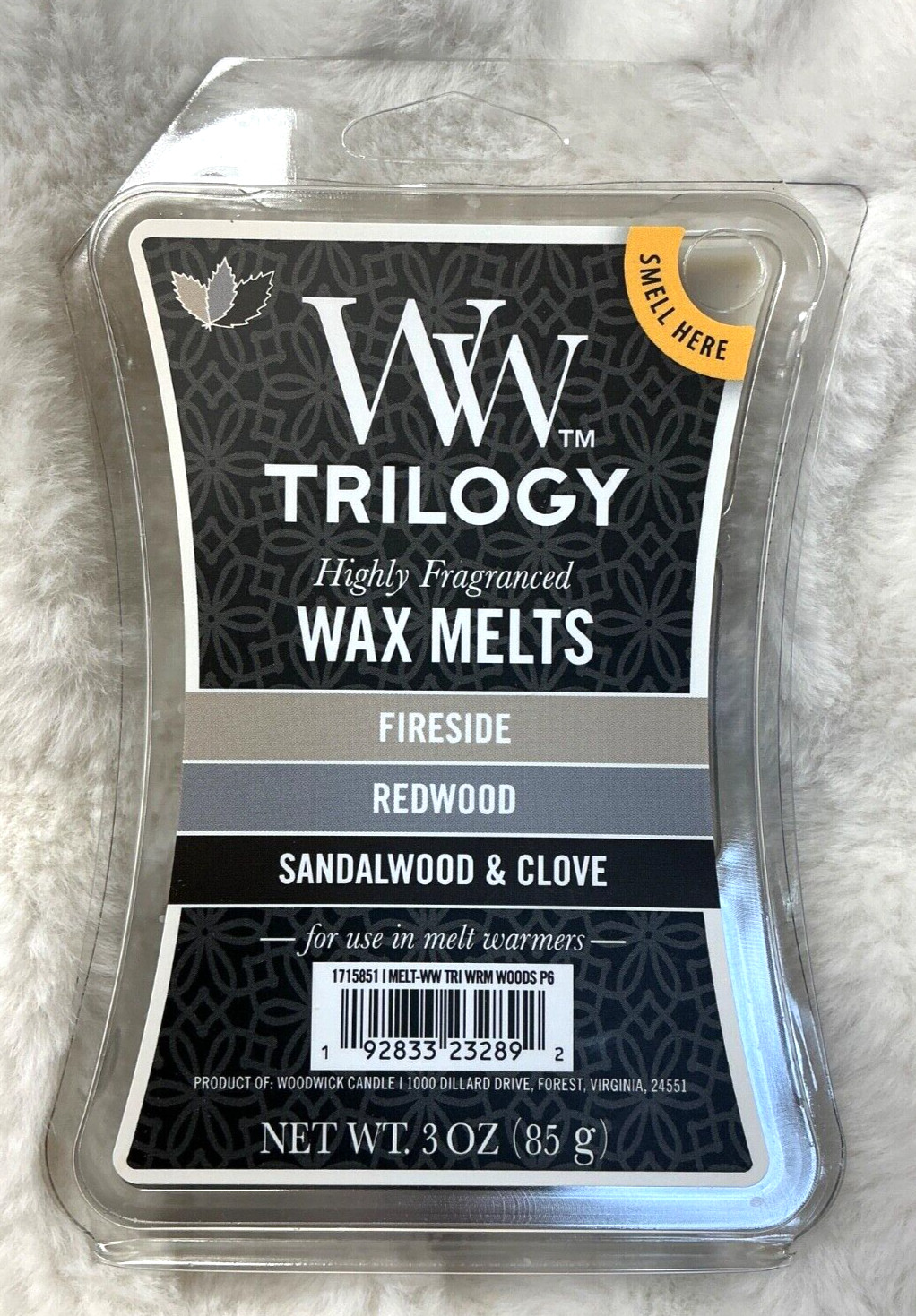 WoodWick Warm Woods Trilogy Highly Fragranced Wax Melts 6 Melts 3 oz 85 g