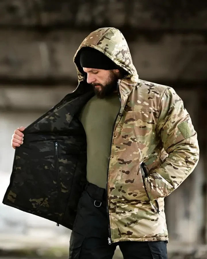 Reversible military winter jacket 2in1 camouflage | Tactical winter jacket 💛💙