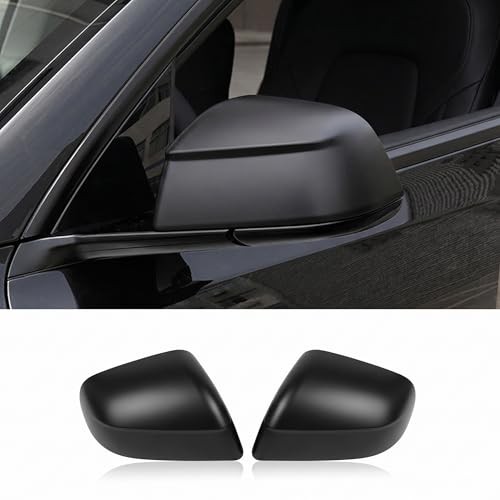 2PCS ABS Side Mirror Covers for Tesla Model Y Juniper, MY Juniper - Matte Black