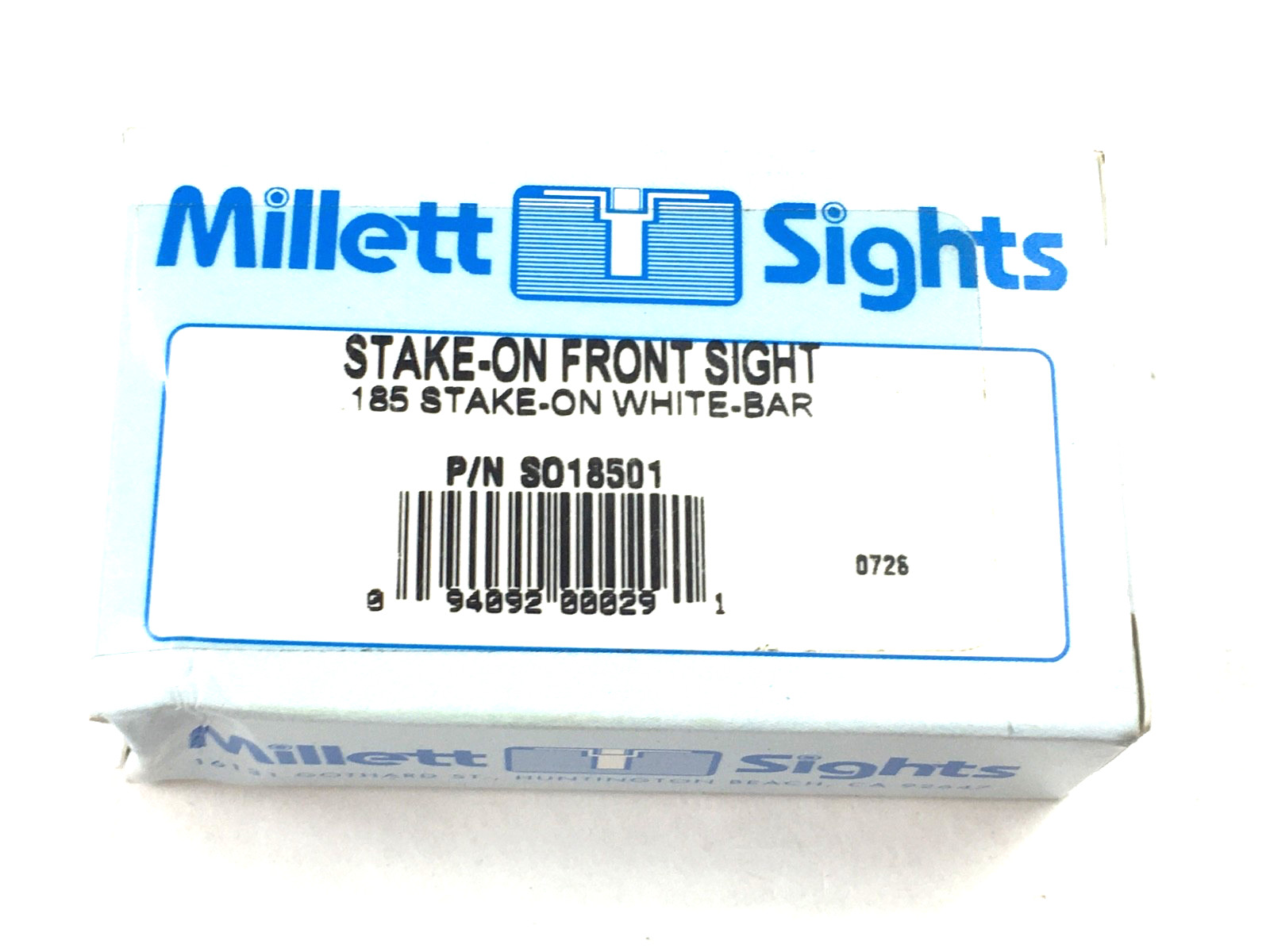 Millett Stake on front sight white .185 S018501 300822