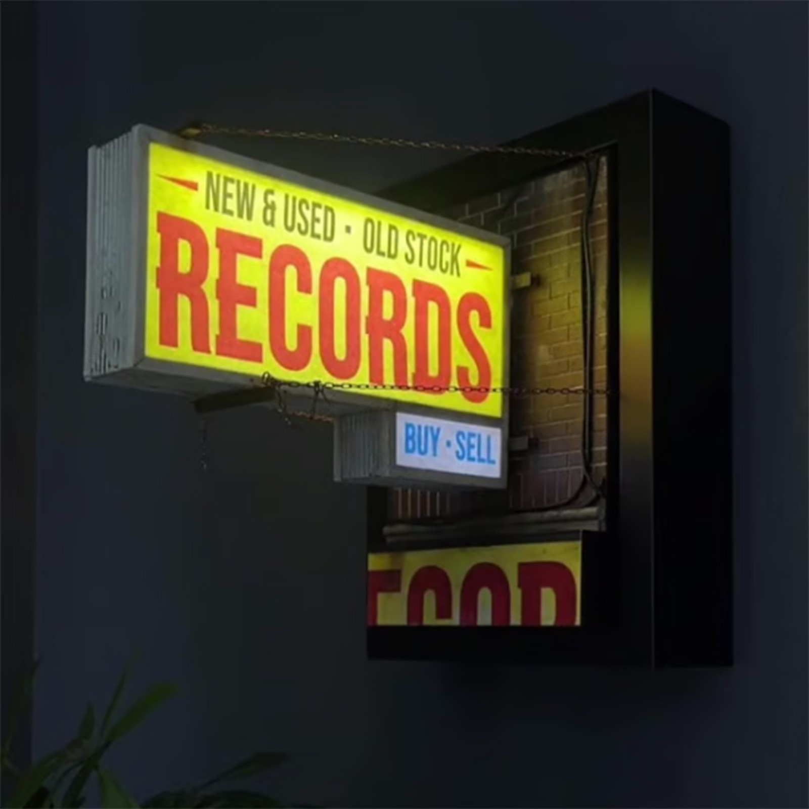 Record Store Wall Light Handmade Retro Record Wall Lamp Gift for Studios