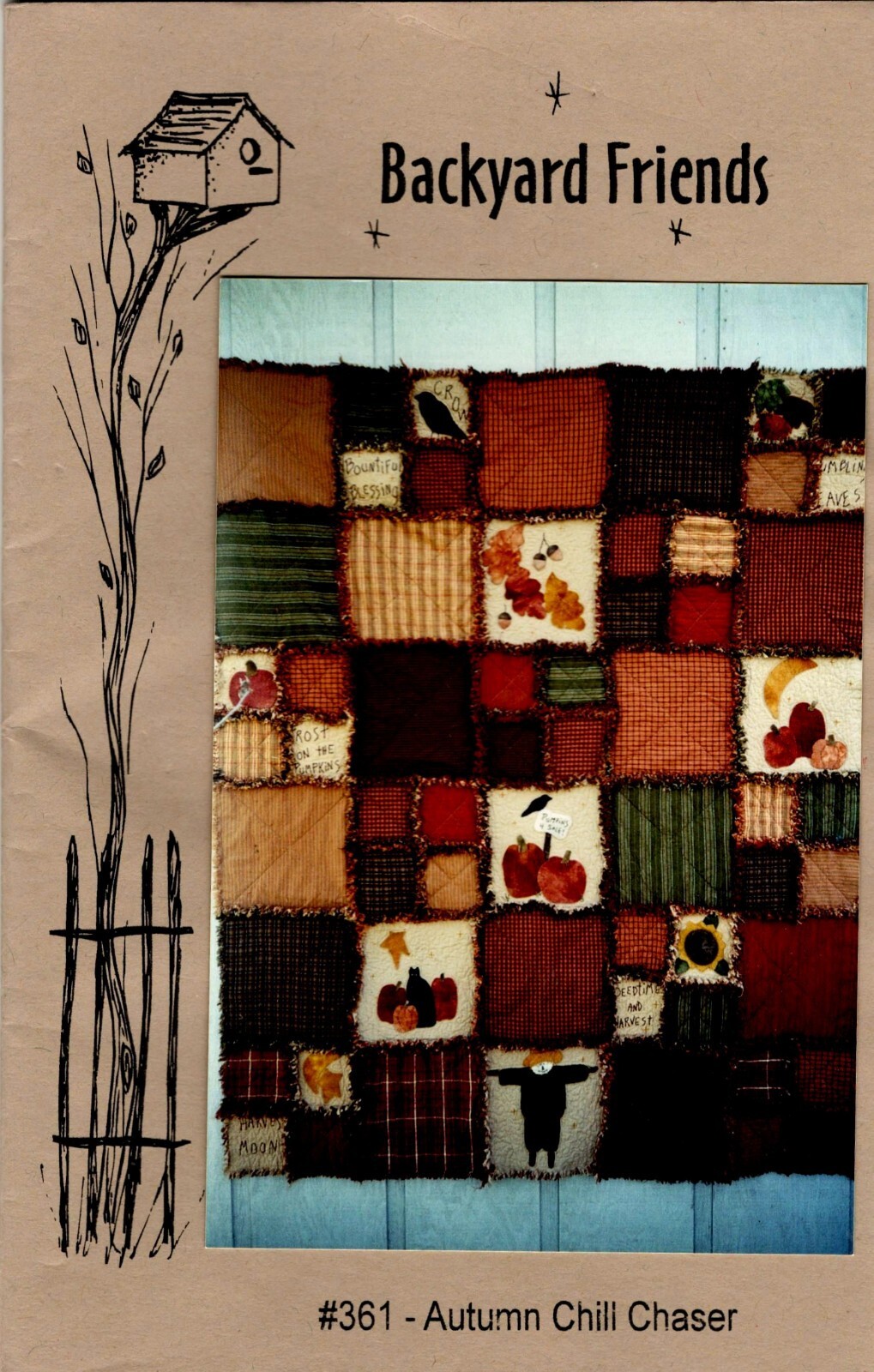 Autumn Chill Chaser Throw Quilt Pattern by Backyard Friends 361