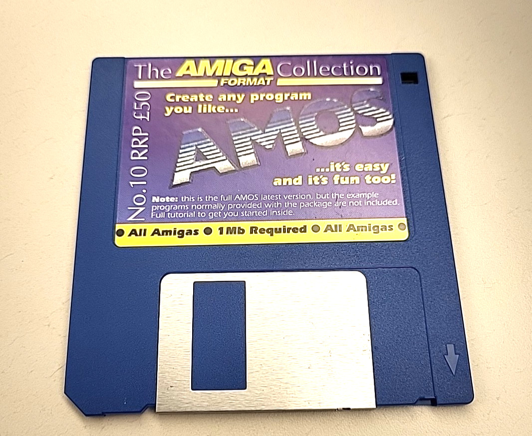 AMOS / COMMODORE AMIGA, FLOPPY DISC, PROGRAM *looks great* *untested*