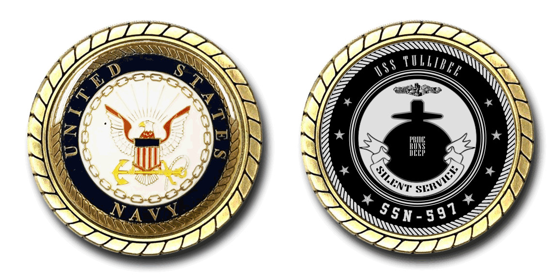 USS Tullibee SSN-597 Challenge Coin Officially Licensed US Navy