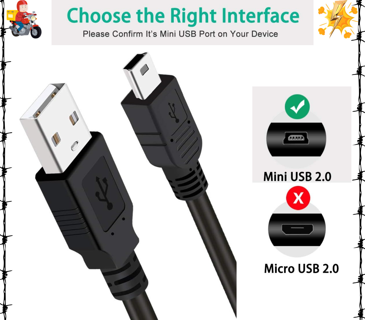10 FT NEW Wireless Controller USB Charging Cord Cable for Sony PlayStation 3 PS3