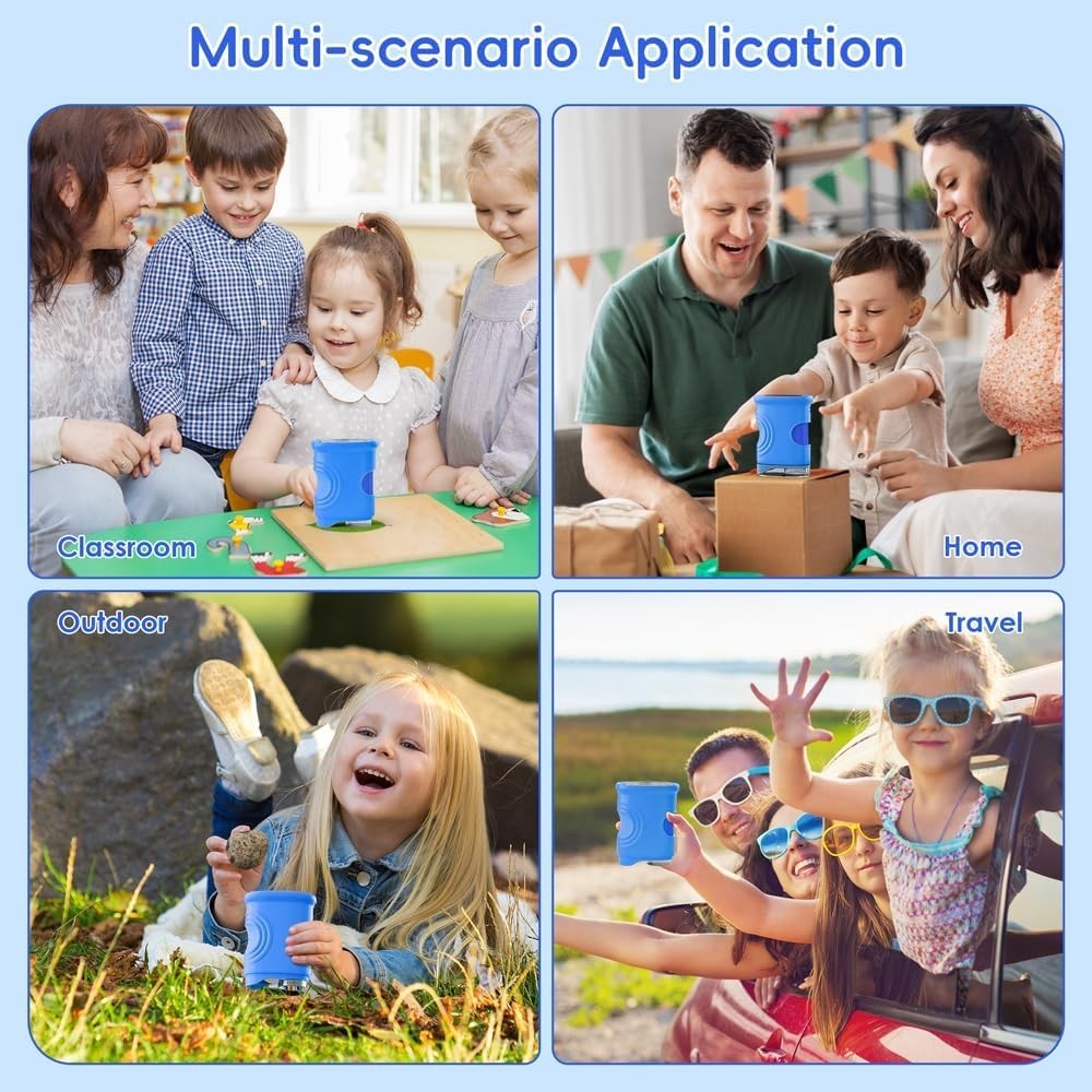 Kids Microscope 2.0" Screen 1000X Digital Microscope for Kids, Mini Pocket Ha...