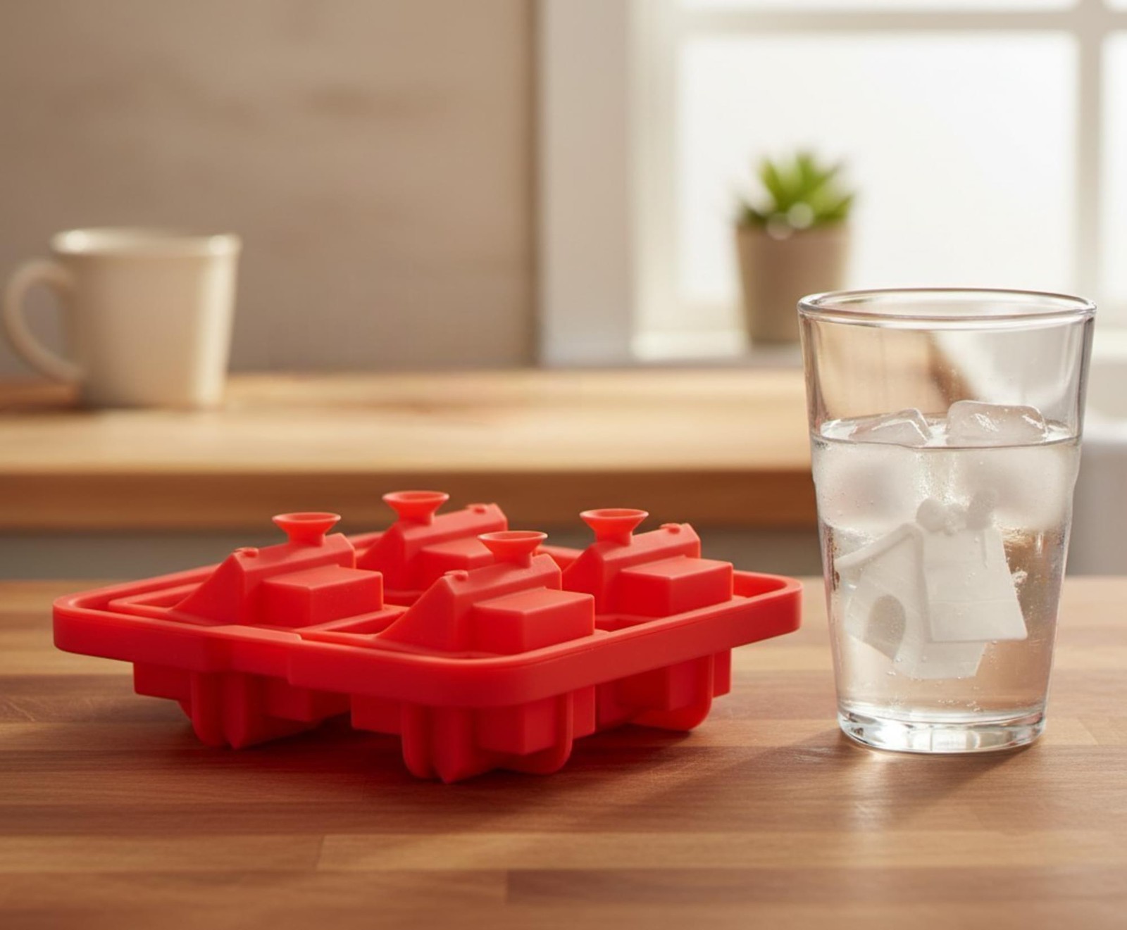 Peanuts Snoopy Doghouse Molded Silicone Ice Cube Tray | Makes 4
