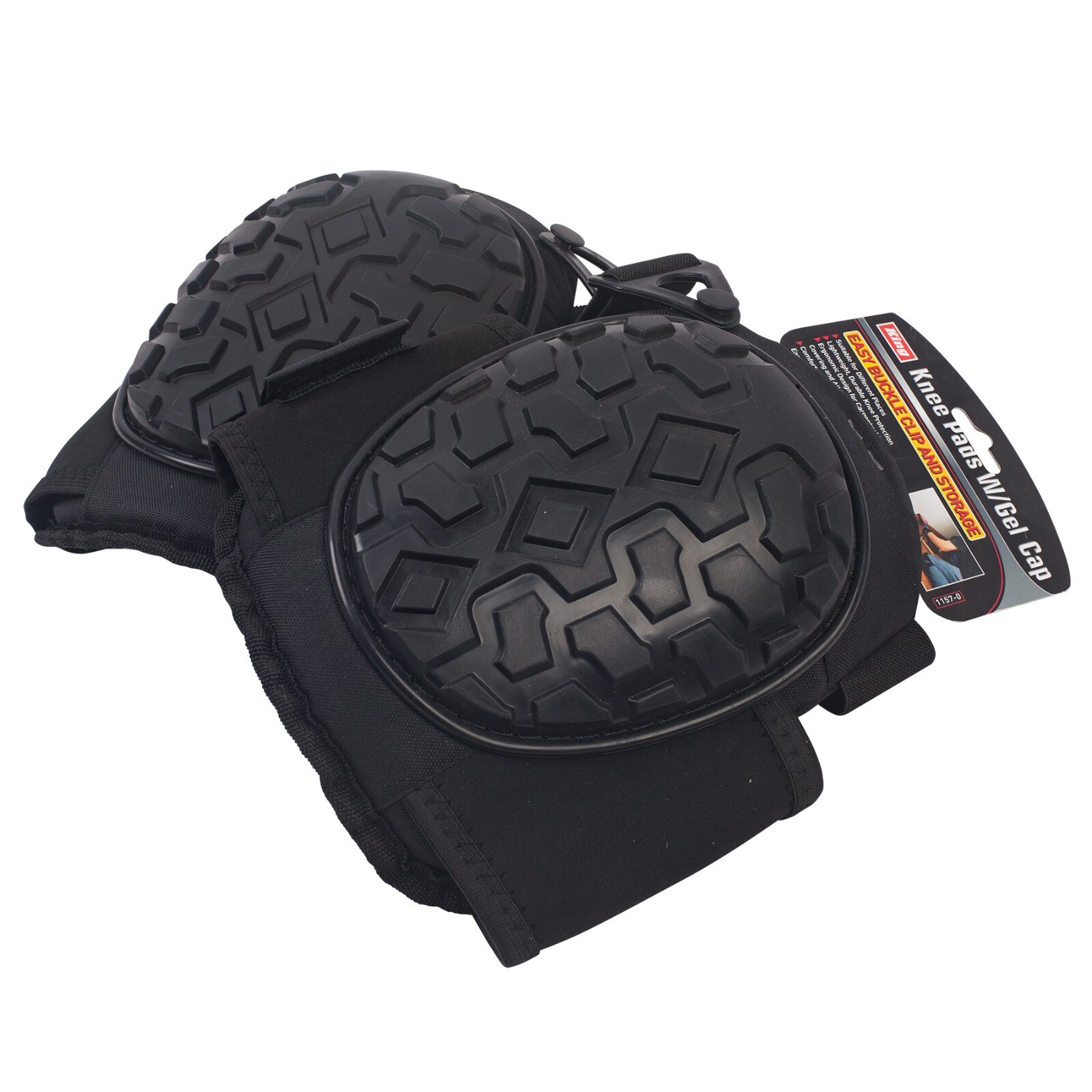 King Professional Gel Padded Hard Cap Knee Pads Heavy Duty Pair