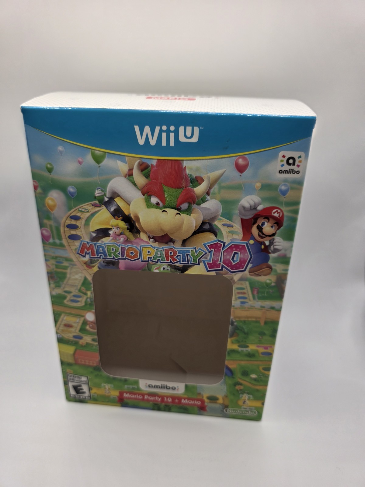 Mario Party 10 + Mario Amiibo Bundle Box ONLY Wii U Empty Box Nintendo Display