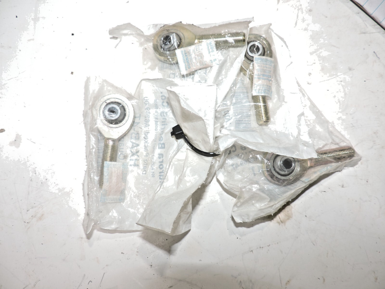 (4) NEW 3/8" HXAB-4 / HXAM-4T male rod ends RH&LH .250" ball  4340 Aurora NASCAR