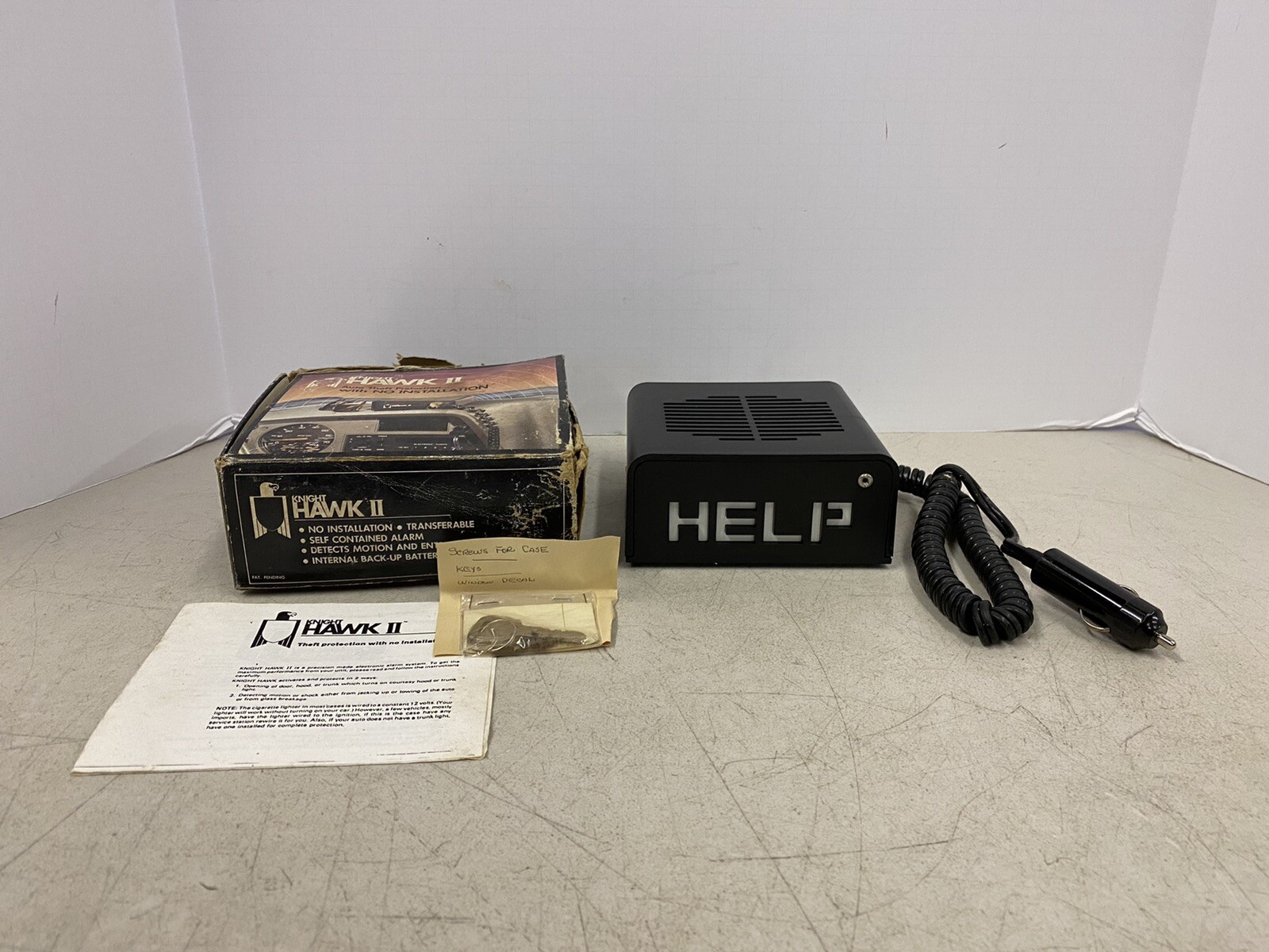Vintage Knight Hawk II 2 Auto Theft Protection Model KH2 USA Made NIB NOS
