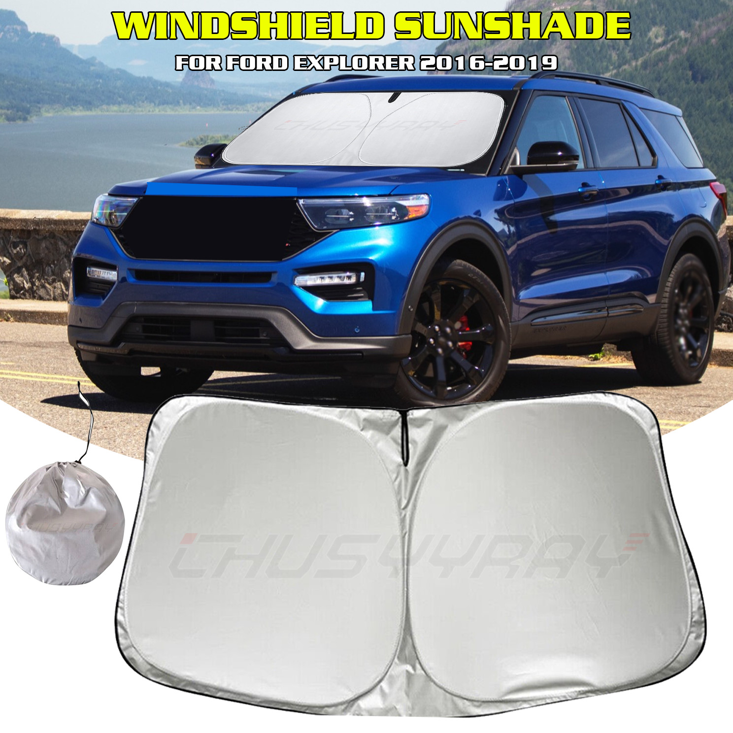For Ford Explorer  Accessories Car Windshield Sun Shade UV Block Cover Visor