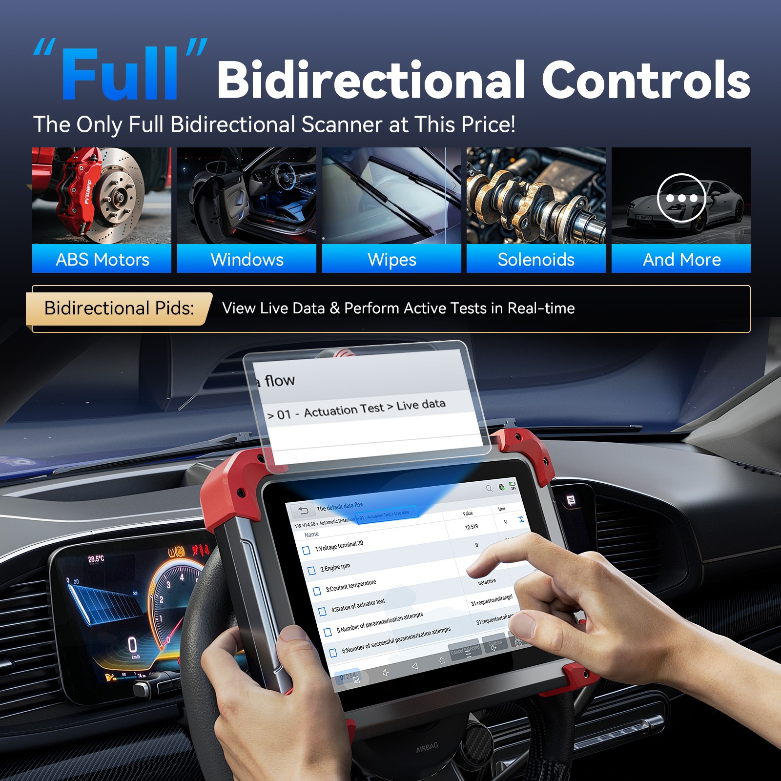 XTOOL D7X V2.0 OBD2 Diagnostic Tool OE- Level 39+ Resets Code Reader ECU Coding