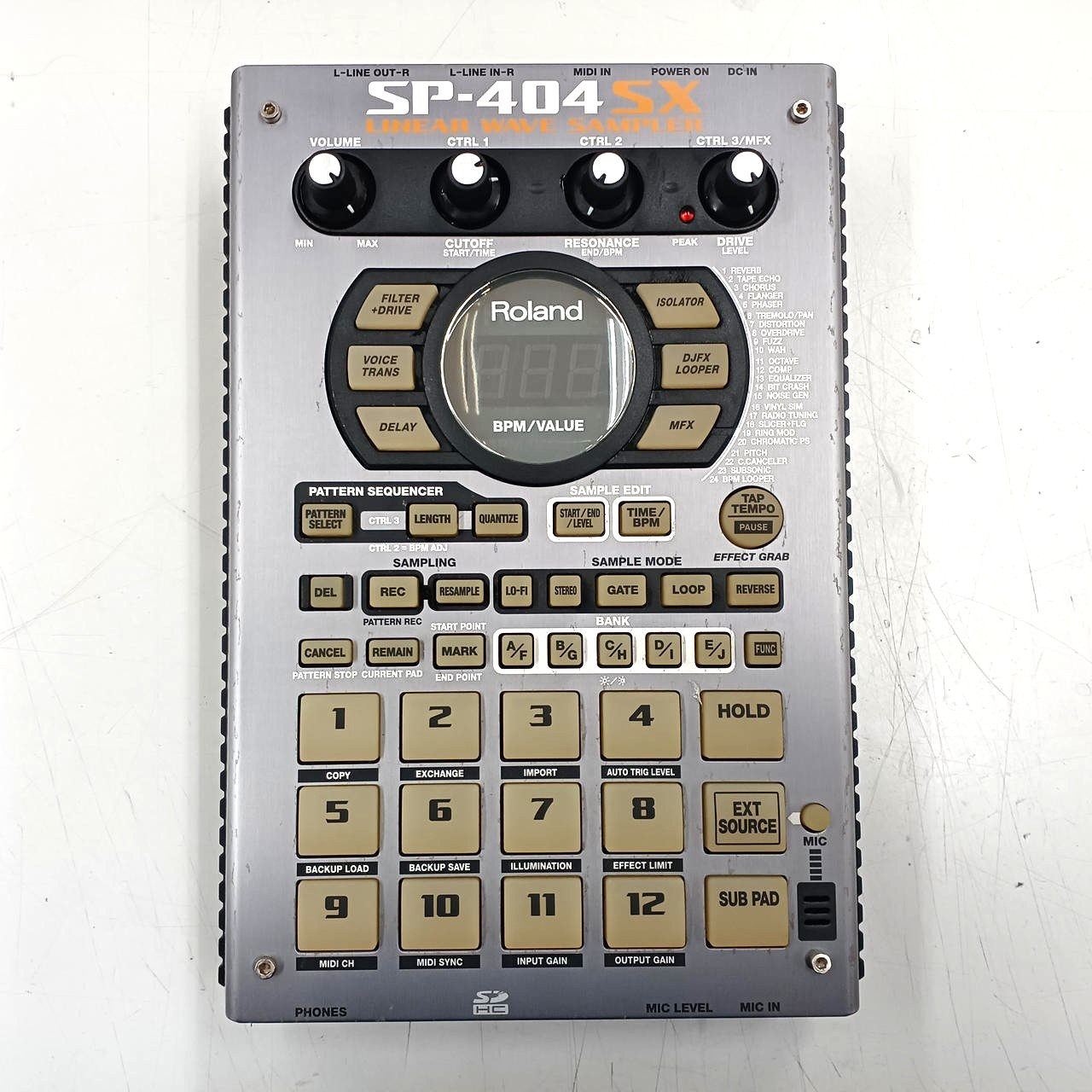 Roland SP-404SX Portable Linear Wave Sampler Beat Machine Used Tested Japan
