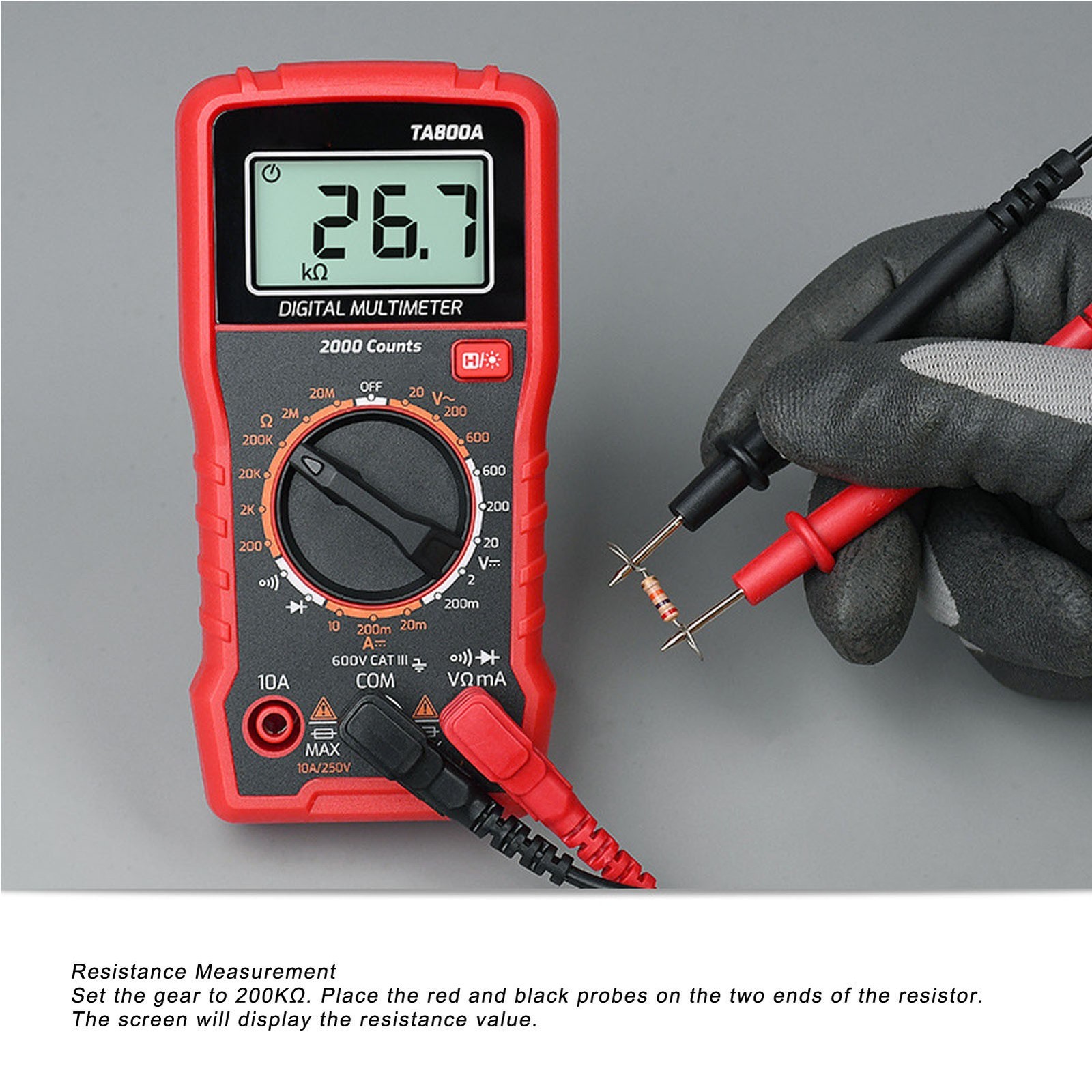 TA800A Digital Multimeter with True for rms and NCV Detection for Professional