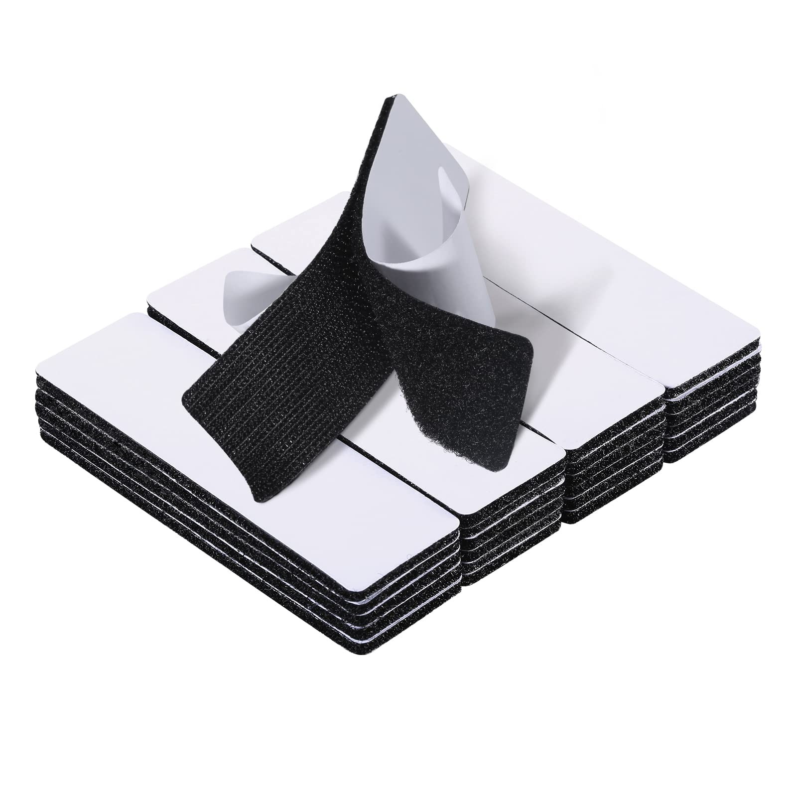 20 Sets 1x4 Inch Hook and Loop Strips with Adhesive Fasten Mounting Tape