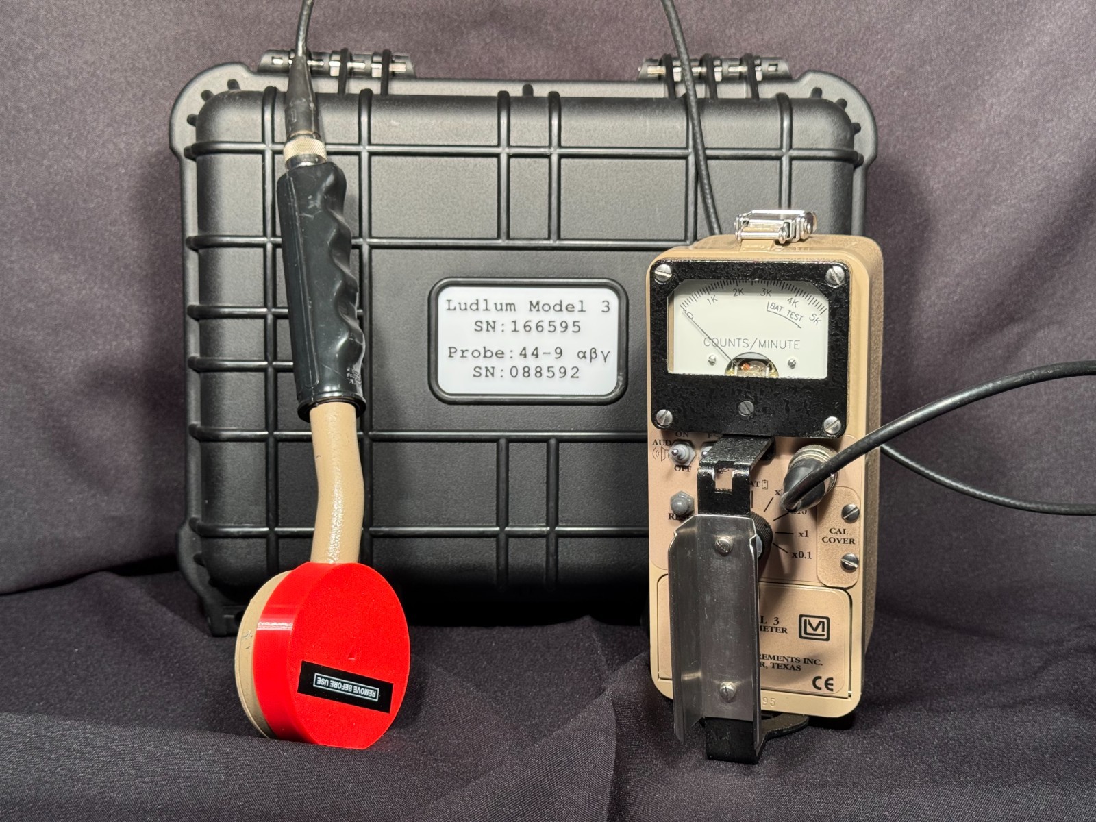 MINT Ludlum Model 3 Radiation Detector + 44-9 αβγ GM Probe, Hard case, 2026 Cal!
