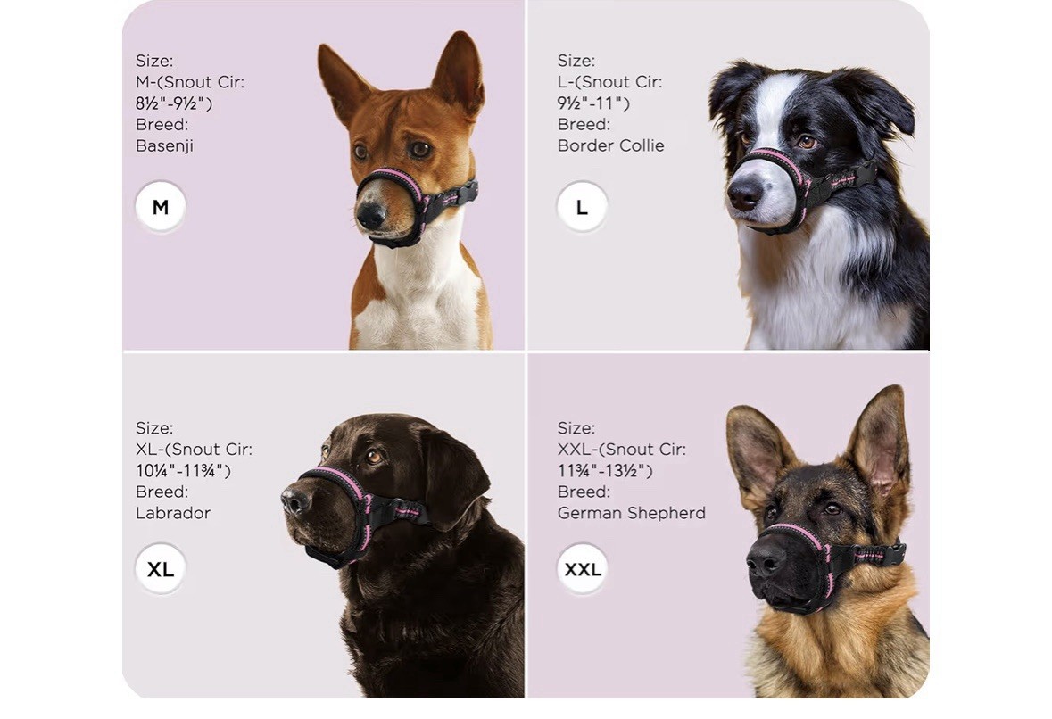 Bonthee dog muzzle adjustable , lightweight soft , allows Drinking Size XXL