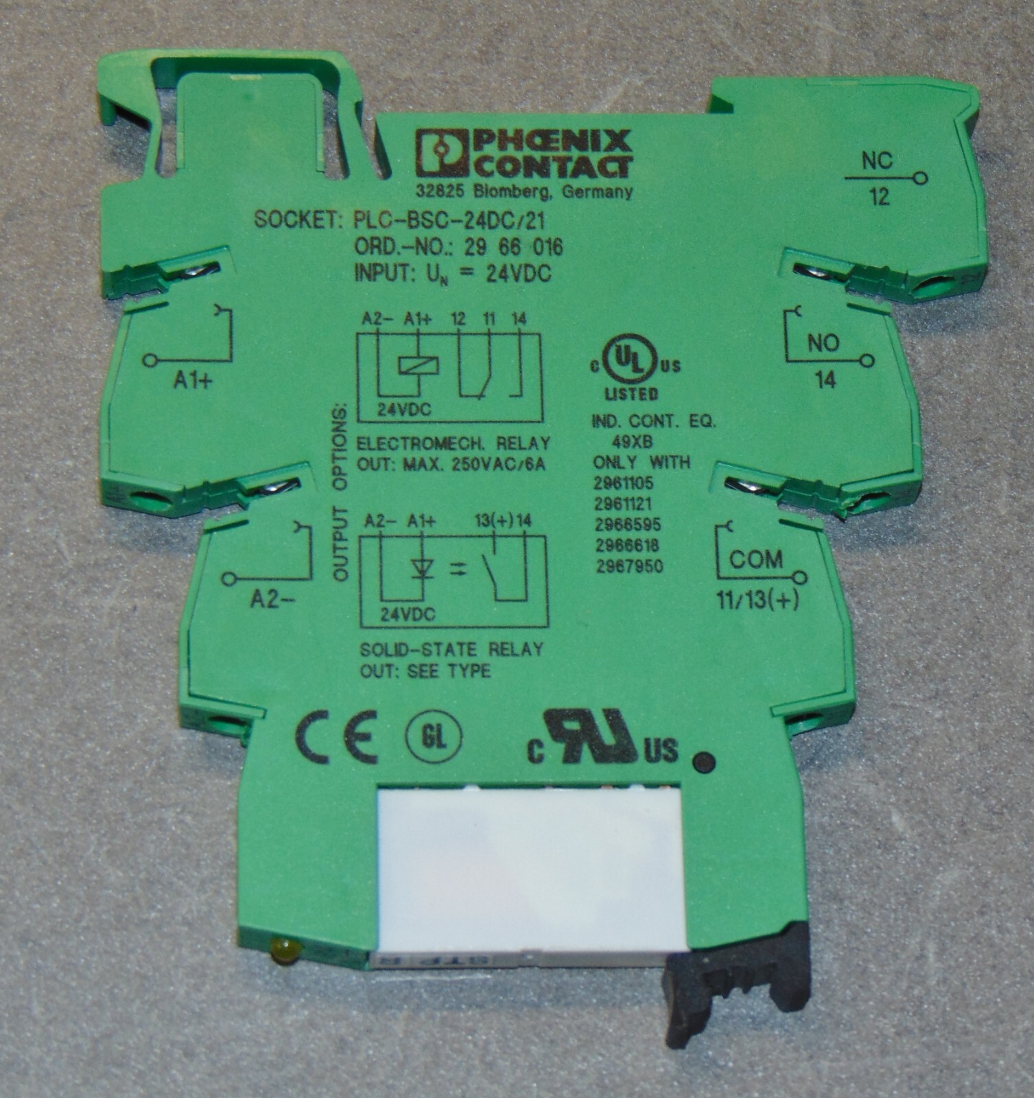 Lot of 8x NEW Phoenix Contact PLC-BSC-24DC/21