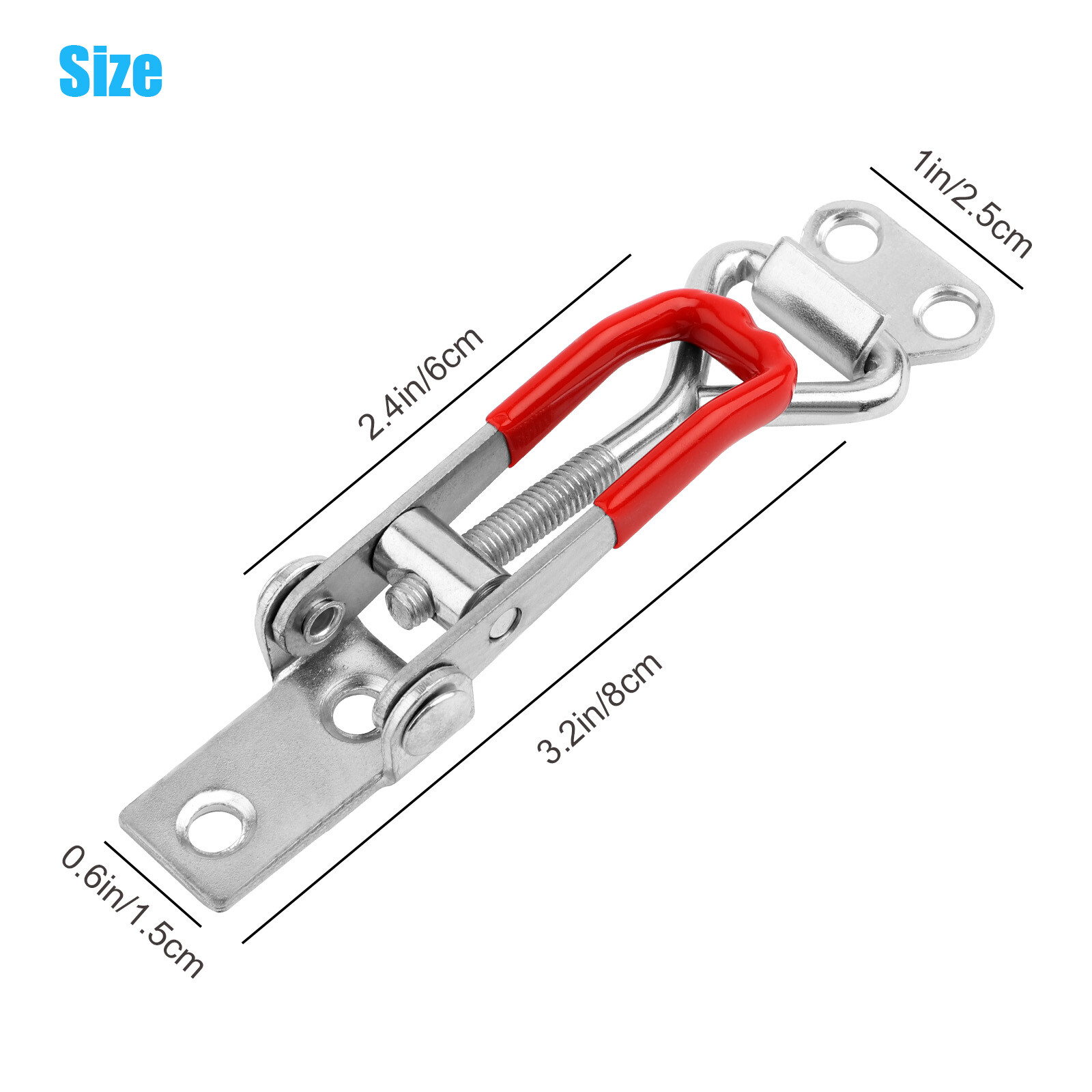 2pcs Heavy Duty Toggle Latch Catch Adjustable Lock Clamp Anti-rust Clip for Case