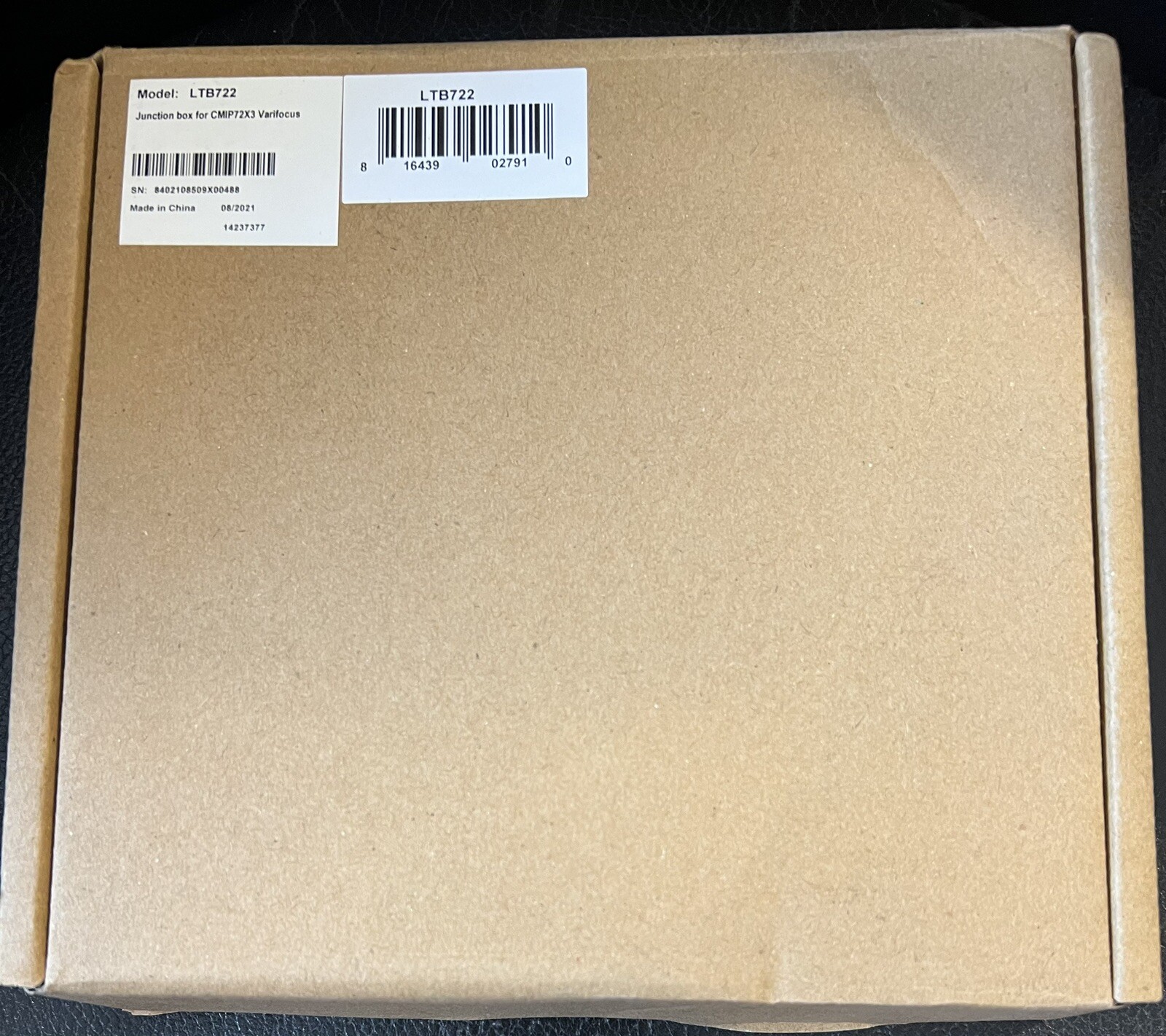 New LTS Junction Box for CMIP72X3 Varifocus IP Cameras Model LTB722
