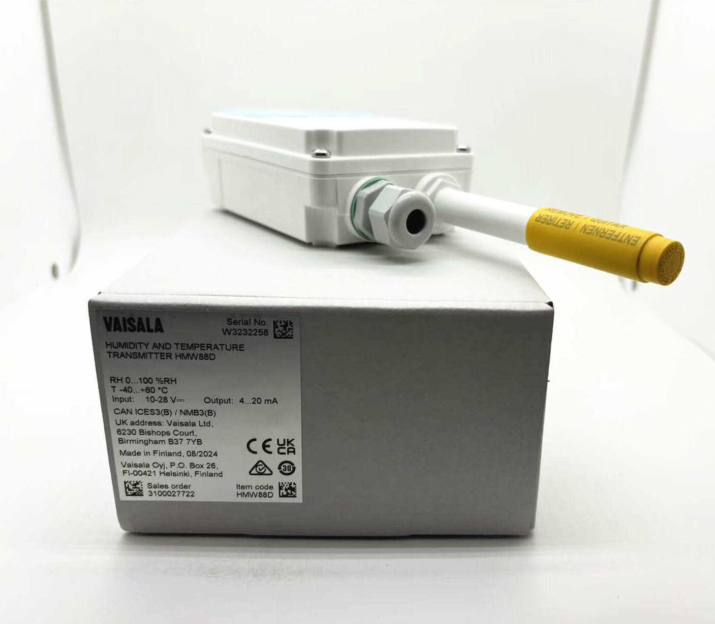 For VAISALA temperature and humidity sensor HMW88D